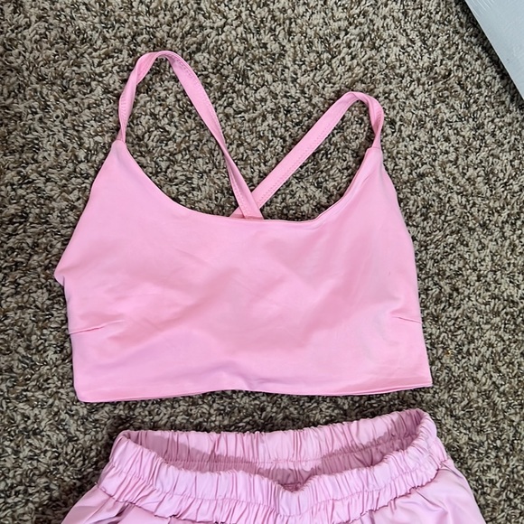 Pink Two-Piece Jogger & Croptop Set - Picture 7 of 9